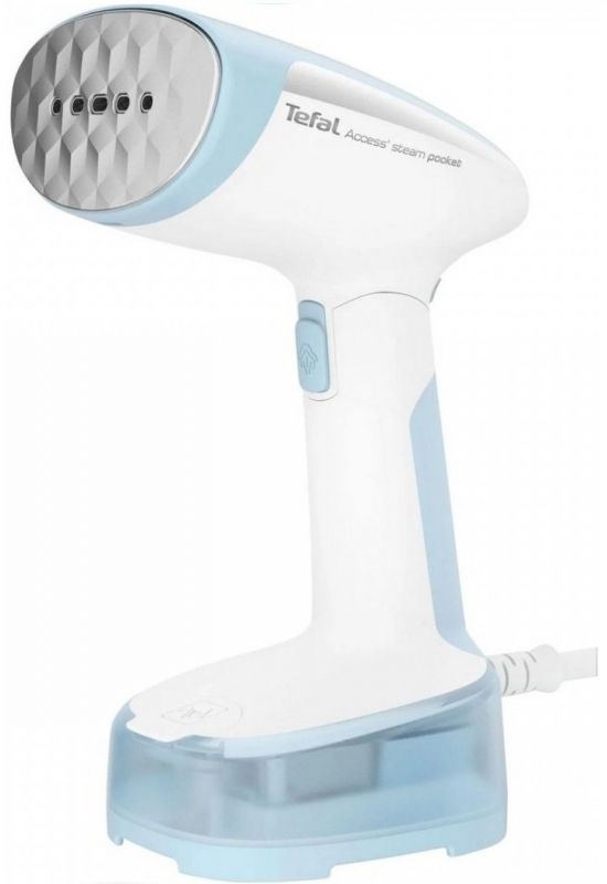 Відпарювач Tefal компактний Access Steam Pocket, 1300Вт, постійна пара - 20гр, біло-блакитний