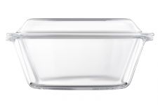 Форма для запікання з кришкою ARDESTO Black Mars, 25.5х22.8х10.2см, боросилікатне скло, кругла, прозорий