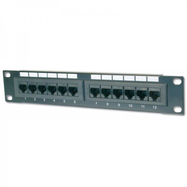 Патч-панель DIGITUS CAT 6 STP, 19", 0.5U, 24xRJ45, зібрана