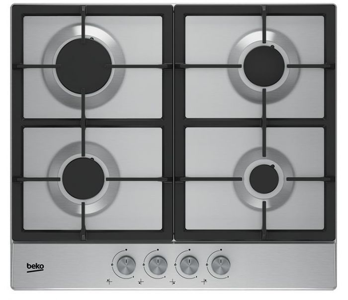 Варильна поверхня Beko газова, 60см, чавун, нерж