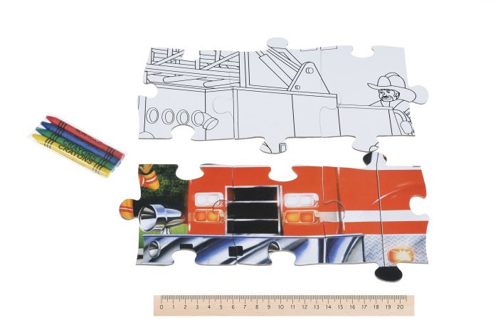 Пазл-розмальовка Same Toy Пожежна машина 50ел