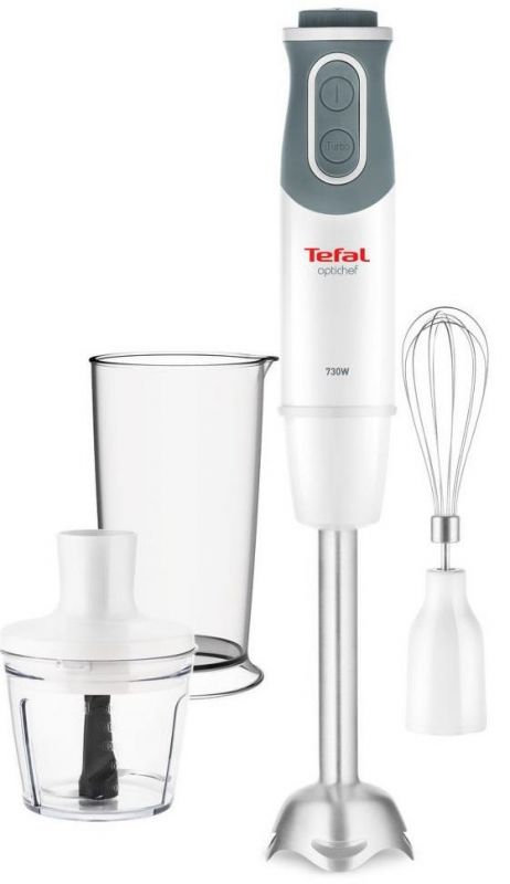 Блендер Tefal заглибний Optichef 800Вт, 3в1, чаша-800мл, чопер-500мл, турборежим, білий