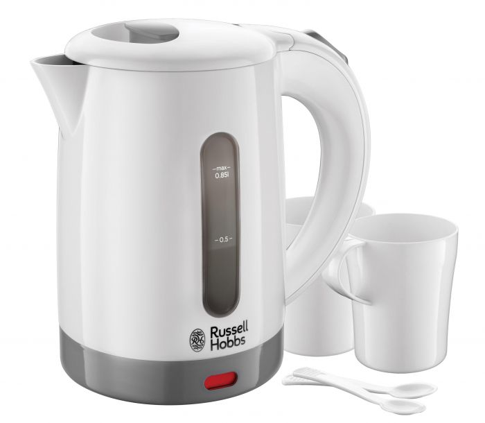Електрочайник Russell Hobbs Travel 0.85л, пластик, білий