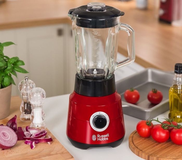 Блендер Russell Hobbs стаціонарний Desire 650Вт, чаша-1500мл, червоно-чорний