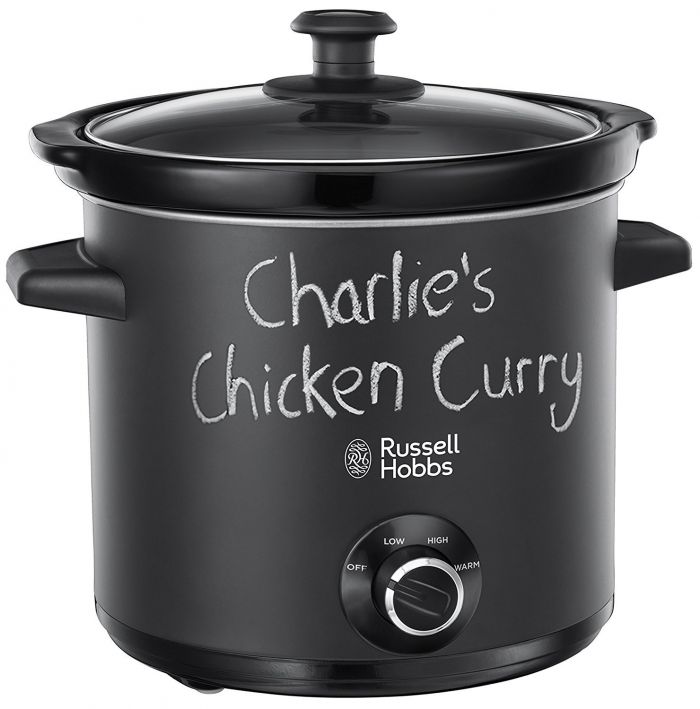 Повільноварка Russell Hobbs ChalkBoard, 200Вт, чаша-3.5л, механічне керув., нерж. сталь, чорний