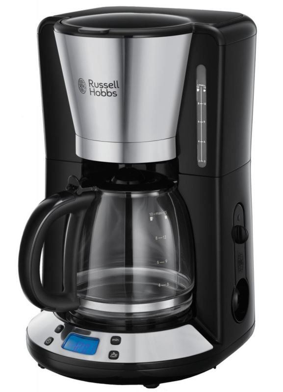 Кавоварка Russell Hobbs крапельна Victoty 1.25л, мелена, чорно-сріблястий