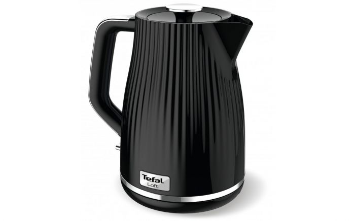 Електрочайник Tefal Loft 1.7л, Strix, пластик, чорний