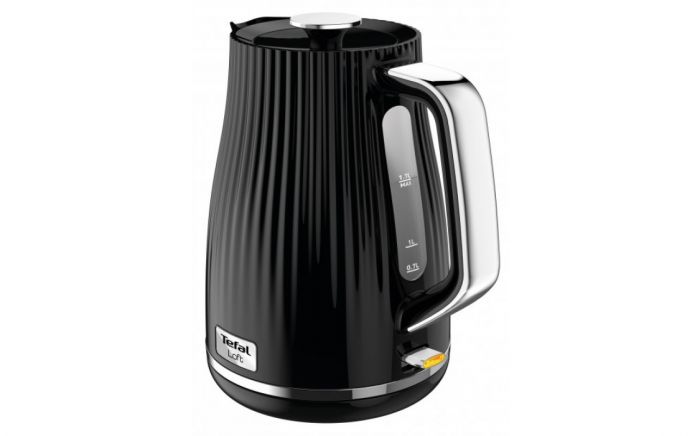 Електрочайник Tefal Loft 1.7л, Strix, пластик, чорний