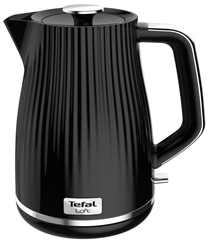 Електрочайник Tefal Loft 1.7л, Strix, пластик, чорний