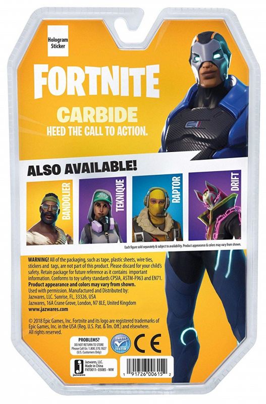 Колекційна фігурка Fortnite Solo Mode Carbide, 10см Колекційна фігурка Fortnite Solo Mode Carbide, 10см