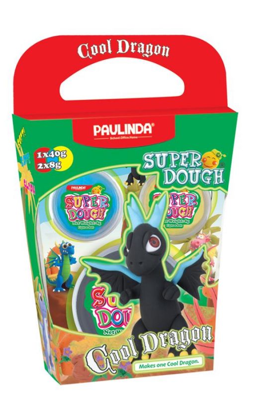 Маса для ліплення Paulinda Super Dough Cool Dragon Дракон чорний