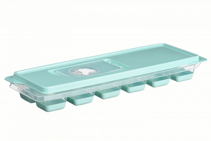 Форма для льоду з кришкою ARDESTO Fresh, 27х9.5х3.8см, силікон, пластик, блакитний