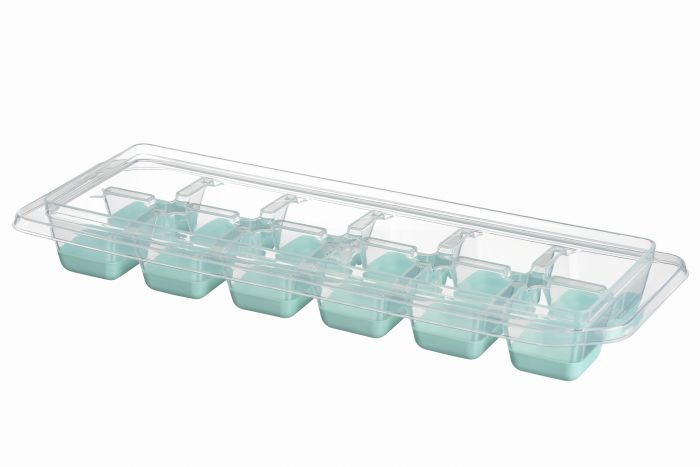 Форма для льоду з кришкою ARDESTO Fresh, 27х9.5х3.8см, силікон, пластик, блакитний