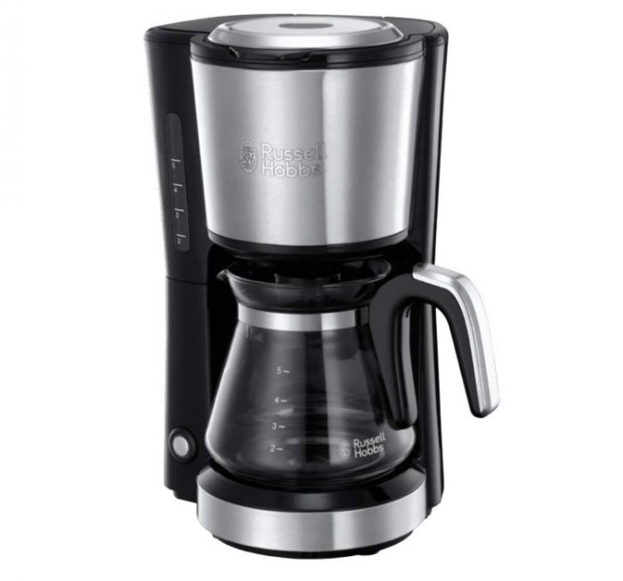 Кавоварка Russell Hobbs крапельна Compact Home, 0.74л, мелена, чорно-сріблястий