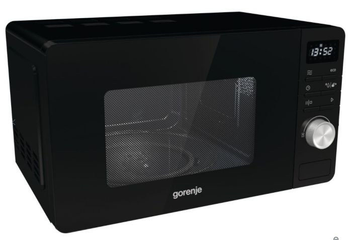 Мікрохвильова піч Gorenje, 20л, електр. керув., 800Вт, дисплей, чорний