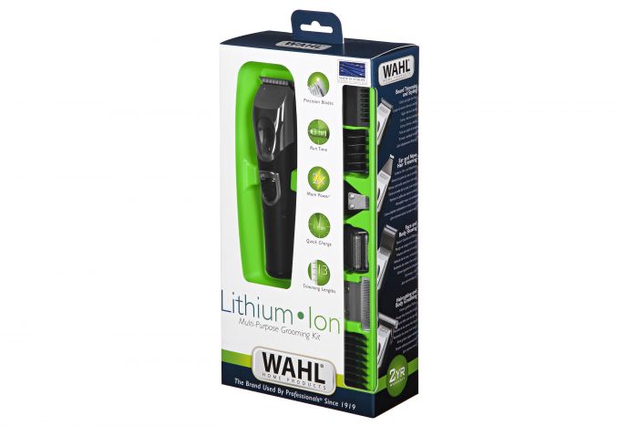 Набір для стрижки WAHL Multi Purpose Grooming Kit, для бороди і голови, мережа+акум., роторний мотор, насадок-12, сталь, чорний