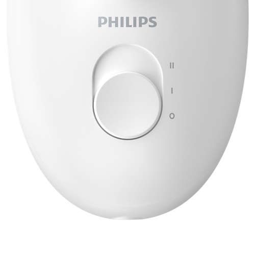 Епілятор Philips Satinelle Essential дисковий, від мережі, пінцет.-20, сух., біло-фіолетовий