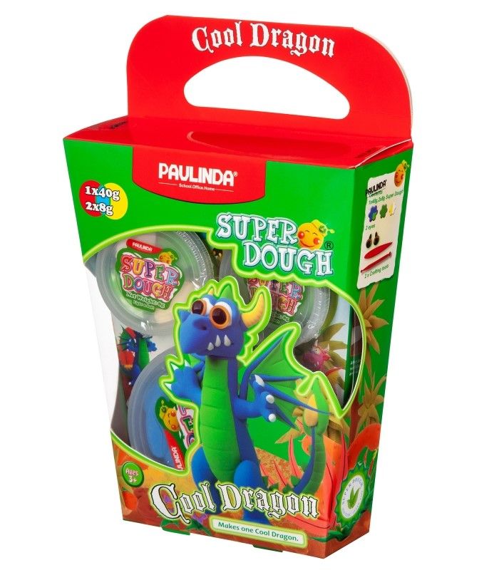 Маса для ліплення Paulinda Super Dough Cool Dragon Дракон синій