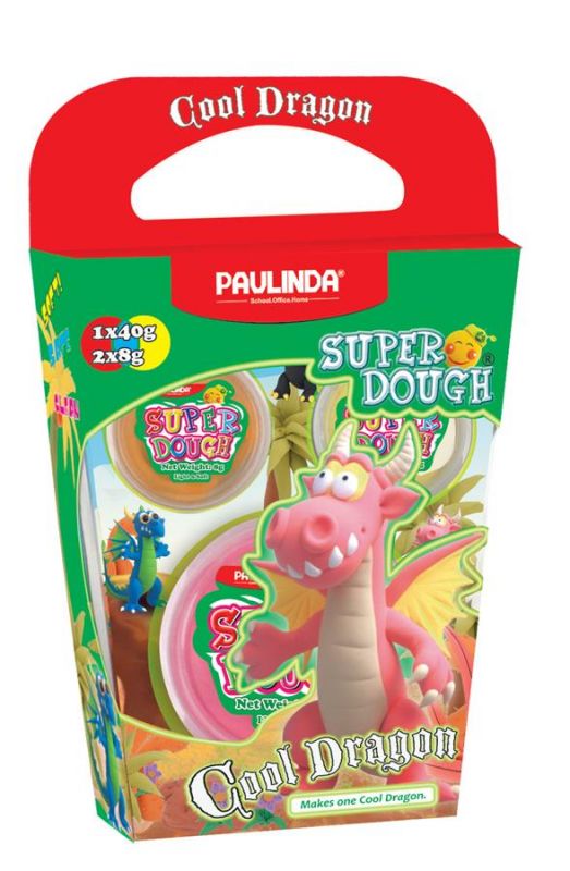 Маса для ліплення Paulinda Super Dough Cool Dragon Дракон рожевий