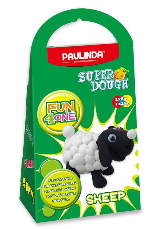 Маса для ліплення Paulinda Super Dough Fun4one Овечка рухливі очі