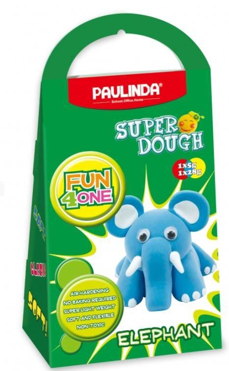 Маса для ліплення Paulinda Super Dough Fun4one Слоник рухомі очі