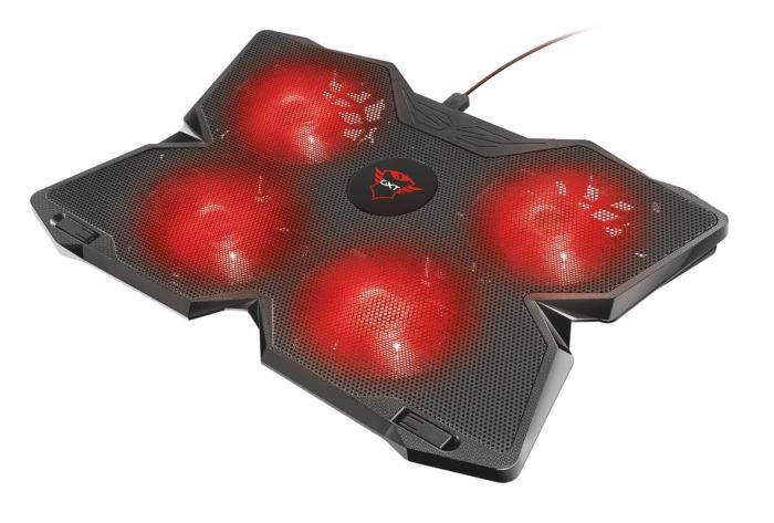Підставка для ноутбука Trust GXT 278 Yozu, до 17.3", RED LED, чорний