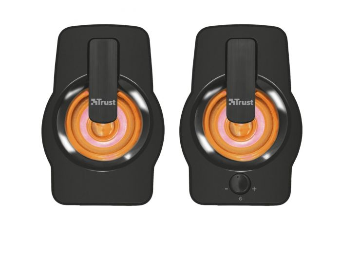 Акустична система Trust Gemi 2.0, USB/AUX, RGB, чорний