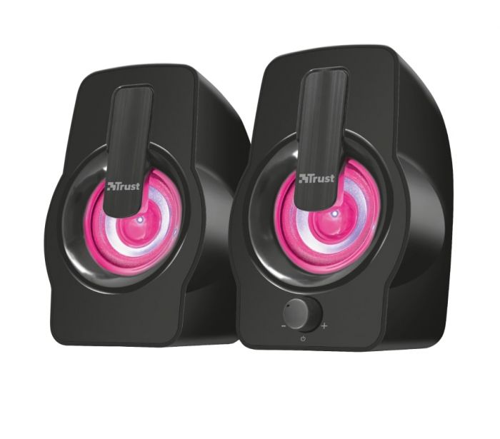 Акустична система Trust Gemi 2.0, USB/AUX, RGB, чорний