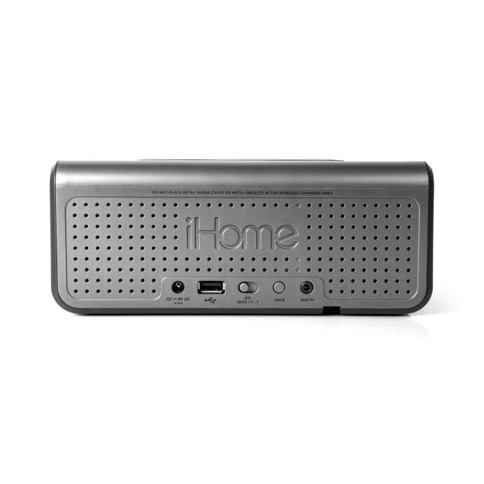 Акустична док-станція iHome IBN350G, Qi Wireless Charging, BT, NFC, USB, Aux Mic