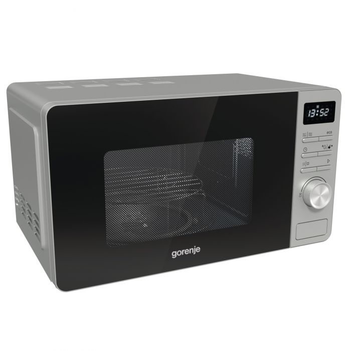Мікрохвильова піч Gorenje, 23л, міх. управл., 800Вт, гриль, дисплей, нерж
