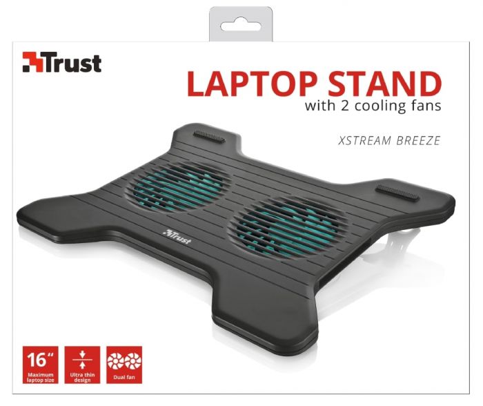 Підставка для ноутбука Trust Xstream breeze, до 15.6", чорний