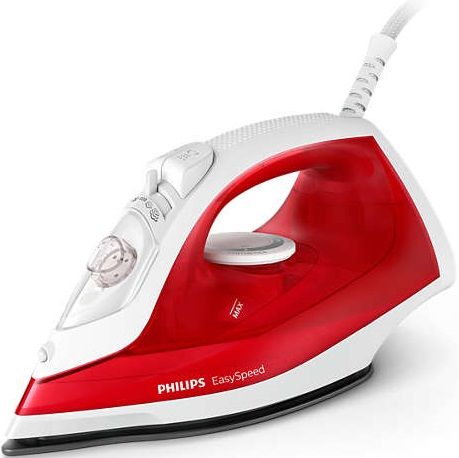 Праска PHILIPS 2000Вт, 220мл, паровий удар, керам. підошва, червоний