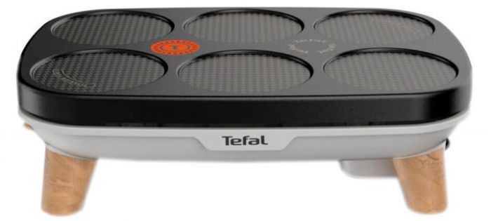 Млинниця Tefal Crepier Gourmet 1100Вт, діаметр 11.5см та 18,5см, тефлон, чорно-сріблястий