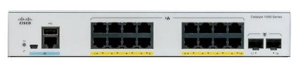 Комутатор Cisco Catalyst 1000 16xGE, POE, 2x1G SFP