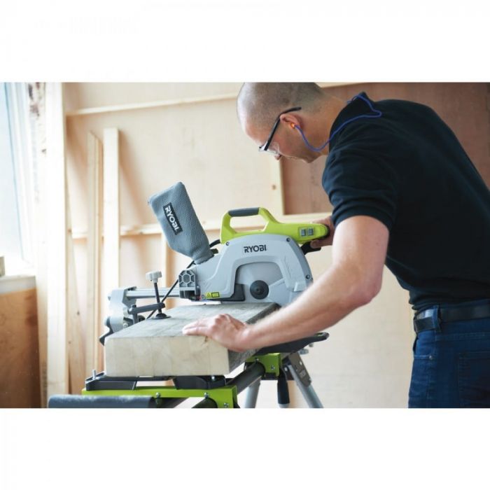 Пила торцювальна Ryobi EMS254L з протяжкою 2000Вт диск 254мм 16.2кг лазер