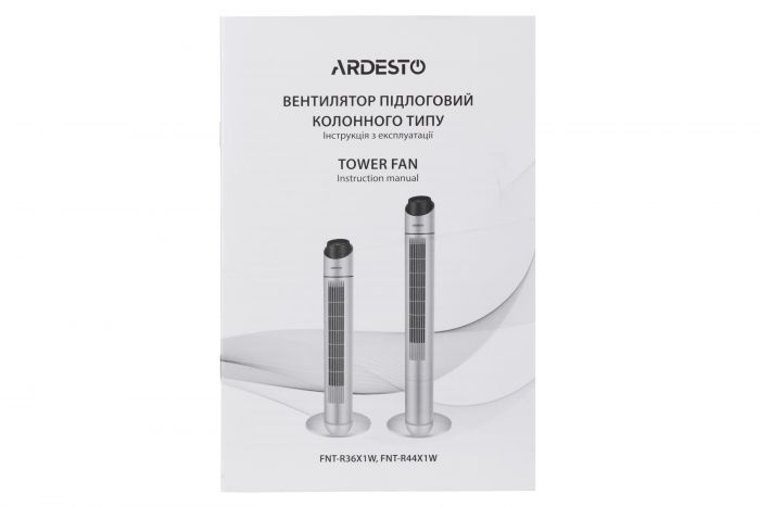 Вентилятор ARDESTO колонний, 110см, 50Вт, пульт ДК, дисплей, чорно-білий
