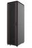 Шафа MIRSAN 19", 42U, GTV, скляні двері, 600x1000 мм, максимально 2000 кг, чорна