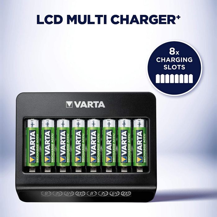Зарядний пристрій Varta LCD Multi Charger PLUS АА/АААх8 Зарядний пристрій Varta LCD Multi Charger PLUS АА/АААх8
