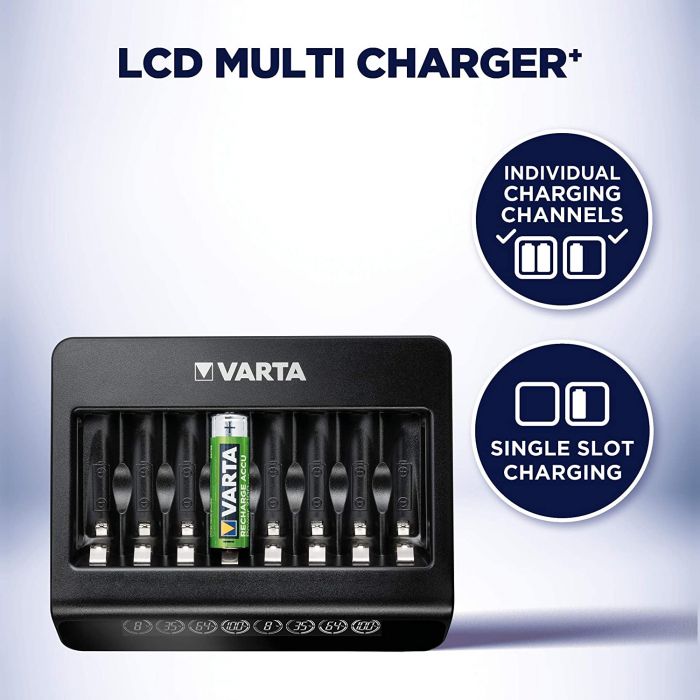Зарядний пристрій Varta LCD Multi Charger PLUS АА/АААх8 Зарядний пристрій Varta LCD Multi Charger PLUS АА/АААх8
