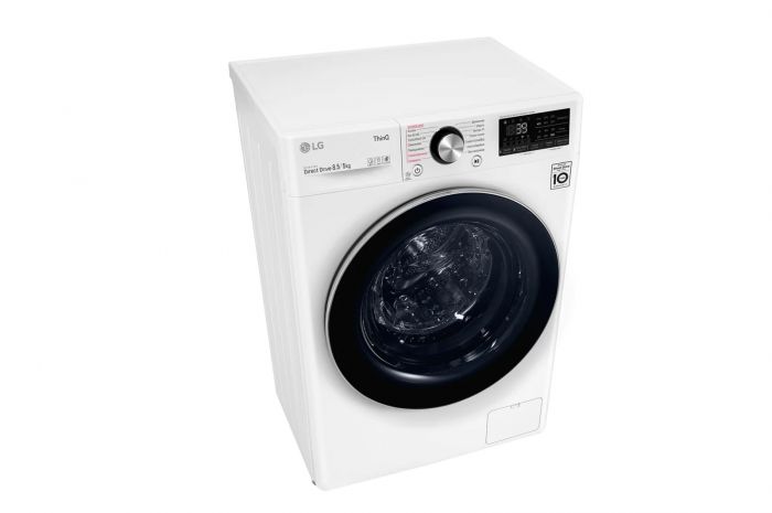 Прально-сушильна машина LG фронтальна, 8.5(5)кг, 1200, А, 47см, дисплей, пара, інвертор, білий