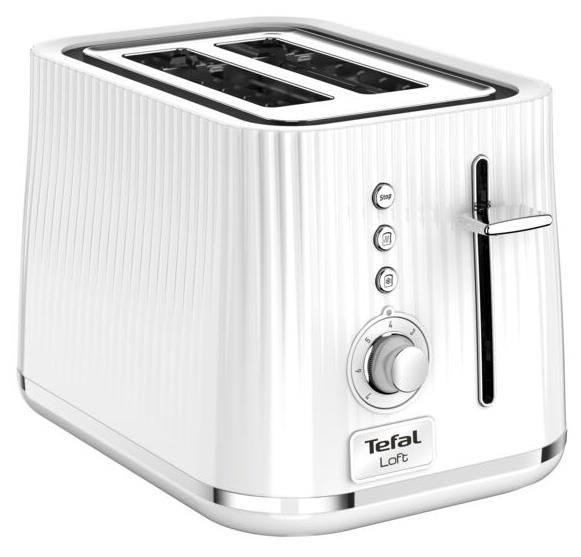 Тостер Tefal Loft 850Вт, пластик, білий