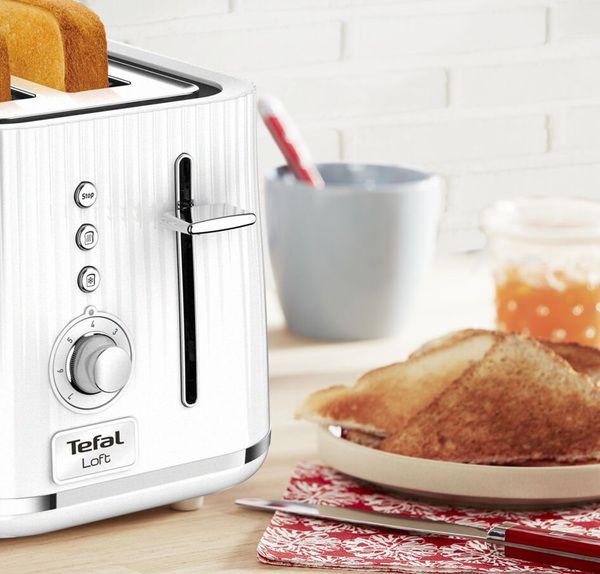 Тостер Tefal Loft 850Вт, пластик, білий