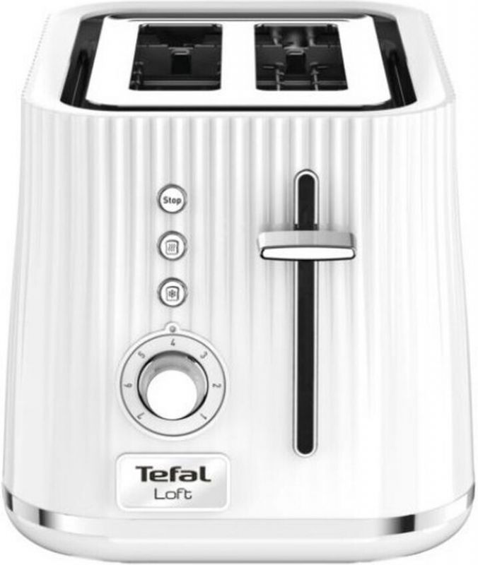 Тостер Tefal Loft 850Вт, пластик, білий