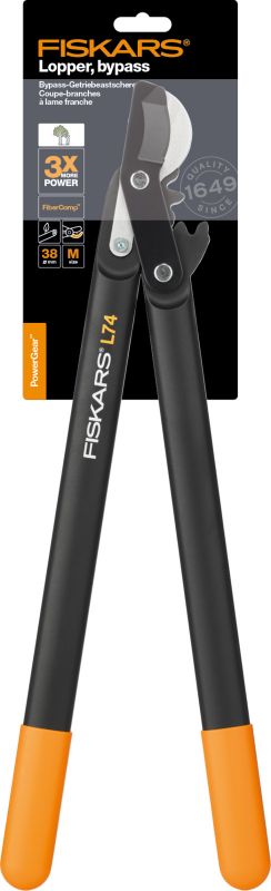 Сучкоріз площинний Fiskars PowerGear L74, посилений, d 38мм, 54.5см, 540гр