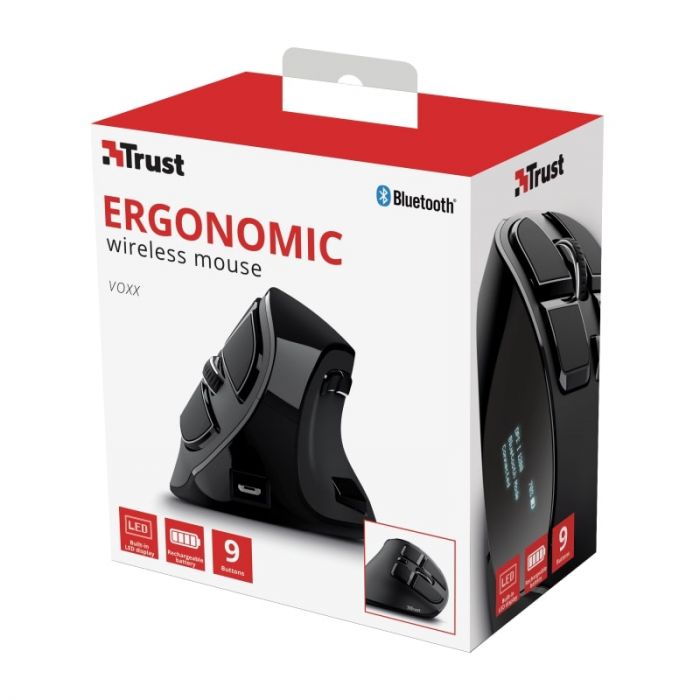 Миша Trust Voxx Rechargeable Ergonomic, WL, чорний