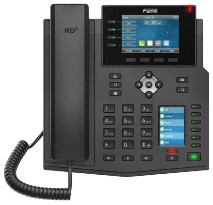 Телефон IP Fanvil X5U 2xGE LAN, 1xUSB-A, BT, SIP, VPN, PoE, 3.5" кольоровий екран