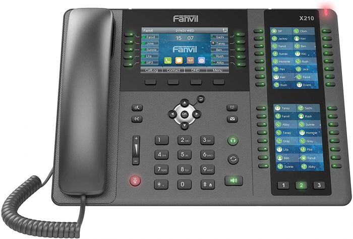 Телефон IP Fanvil X210 2xGE LAN, 1xUSB-A, BT, SIP, VPN, PoE, 4.3" кольоровий екран, до 106 DSS клавіш