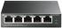 Комутатор TP-LINK TL-SG1005LP 5xGE (4xPoE), 40Вт, Некерований