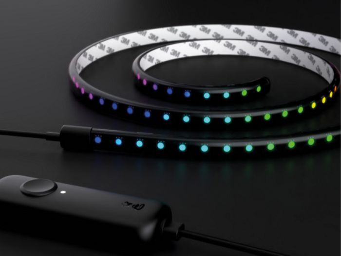 Стрічка Smart LED Twinkly Line RGB, Gen II, IP20, довжина 1,5м, кабель чорний