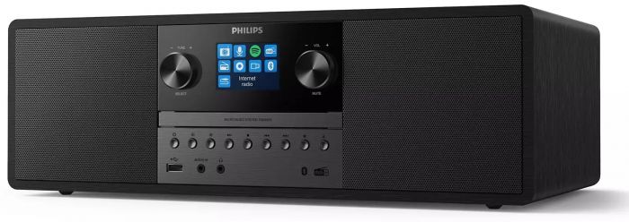 Мікросистема Philips TAM6805 2.0, 50Вт, Spotify, LCD 2.4", FM/DAB+, MP3-CD, USB, Wireless